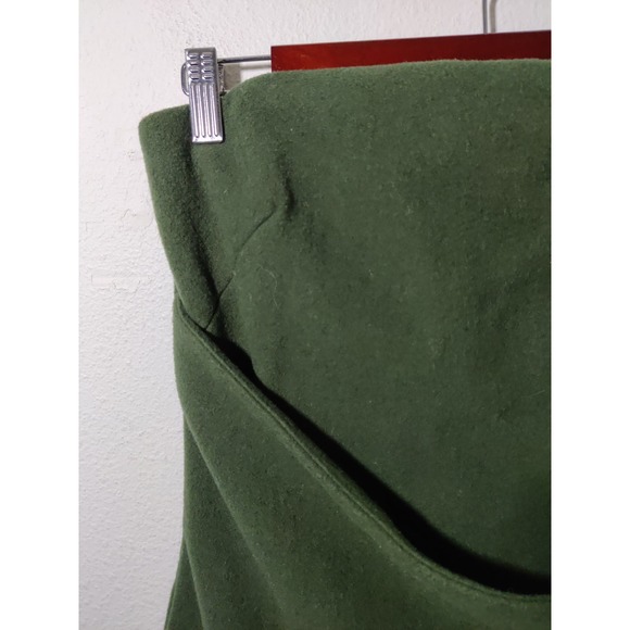 Kate Spade Saturday Green Wool Blend Strapless Mini Wrap Dress Women's Size 2 - Picture 4 of 11